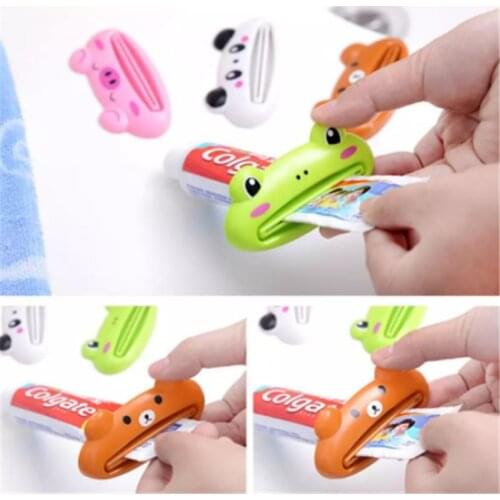 Lovely Animal Cream Tube Squeezer Cartoon Bathroom Toothpaste Dispenser Easy Squeeze Paste Dispenser Roll Holder
