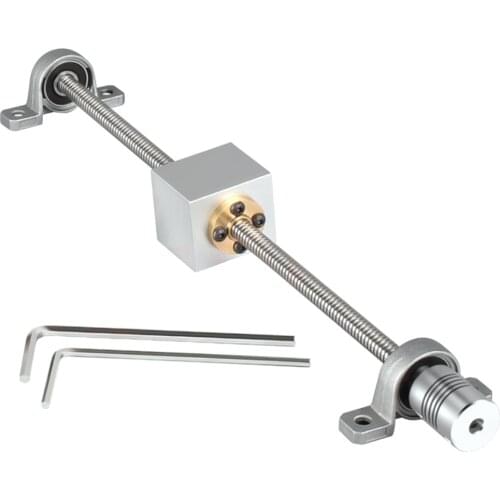 T8 Lead Screw 3D Printing Screw Diameter 8MM Trapezoidal Screw Nut Screw Set With Nut Holder Vertical Kit