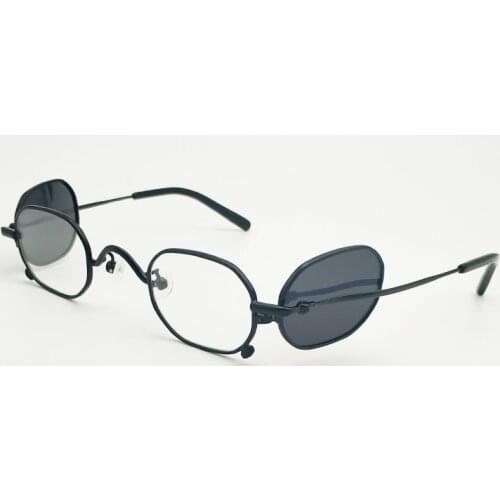 Ladies & Mens Fashion Small Polygonal Sunglasses Retro Metal Frame Personality Hip Hop Small Frame Optical Glasses Adult Glasse