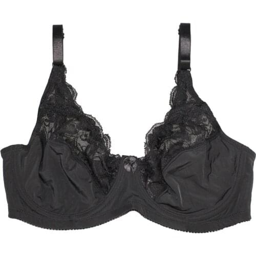 Women Fashion Unlined Push Up Full Cup Single Breathable Pagchwork Lace Bra Women Bra Have Black Color NO. JBW020