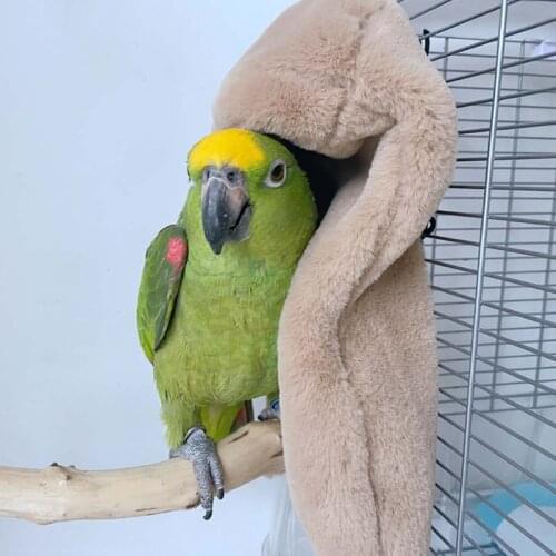 Winter Warm Bird Shawl Nest Corner Parrot Blanket Pet Small Animal Hanging Tent Cage Decoration for Parakeet Cockatiel Cockatoo