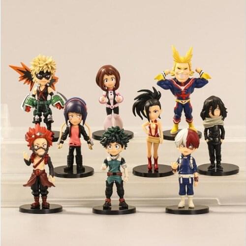1PC Random Anime Dolls My Hero Academia Action Figure Izuku Midoriya Shouto Todorok Bakugou Katsuk Hero Models Toys Kids Gifts