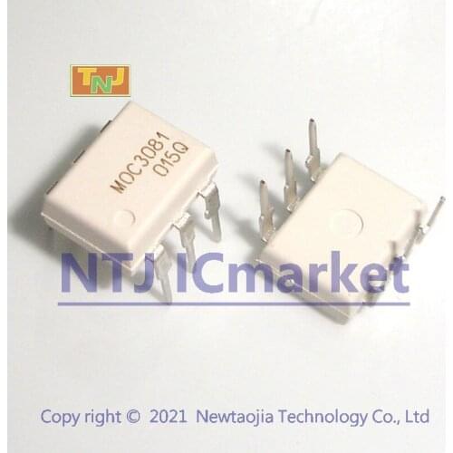 10 PCS MOC3081 DIP-6 MOC3081M 6-Pin DIP Zero-Cross Optoisolators IC CHIP