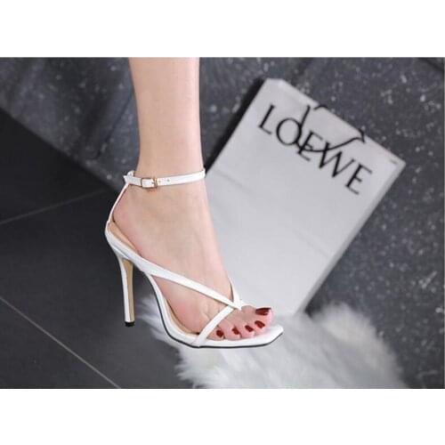 2012 Pinch Sandals Fashion Buckle Strap Ladies Summer Super High Heel Women Sandals Party Shoes Black Orange Size 35-41