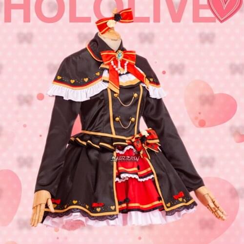 2021 Hololive Virtual VTuber Akai Haato Gothic Lolita COS Womens Dress Full Set Customization cosplay costume LL
