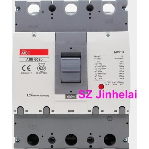 ABE603b Authentic original ABE 603b LS Molded case circuit breaker ABE-603B Air switch 3P 500A/600A