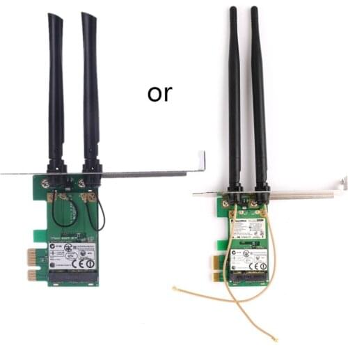AR9281 Desktop Wlan Wireless Wifi PCI-E Card Adapter PCI-1X 300M With Double Undetachable Antenna C26