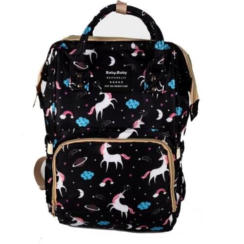 Large capacity Mummy bag backpack fashion printing hot mom bag mother baby bag handbag mother baby bag