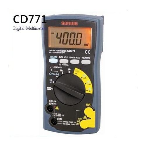 SANWA CD771 Digital Multimeters / Standard Type Backlight & Cont. Buzzer With LED