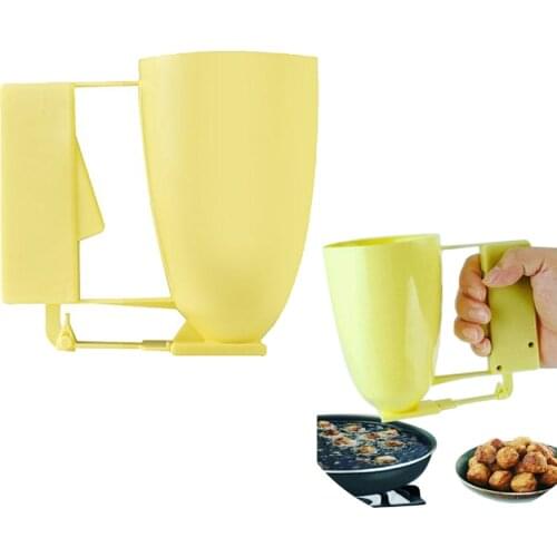 Basedidea Meatball Maker Cup Handle Baking Pastry Batter Dispenser Loqumat Al Kadey Device for Meatball Making