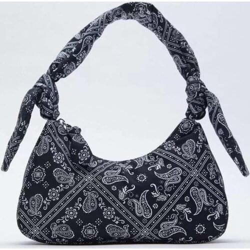Fashion Printing Canvas Bag Designer Brand Women Handbags Luxury Shoulder Bags Small Tote Lady Baguette Shape Shopper Sac 2021