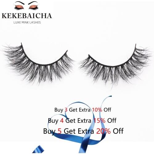 KEKEBAICHA natural eyelashes short 3d mink eyelashes false eyelashes handmade light volume mink lashes makeup fake eyelashes
