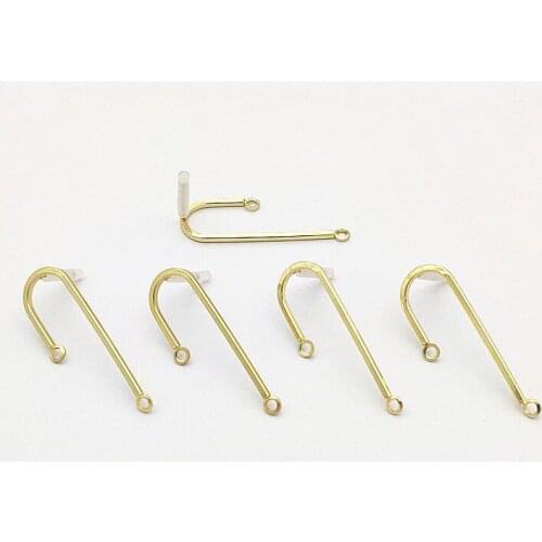 New arrival! 40x13mm100pcs Zinc Alloy n shape Ear Stud for Hand Made Earrings DIY parts,Jewelry Making Findings & Components