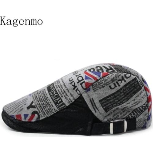 Kagenmo New Brand Berets Fashion Unint Kingdom Flag Retro Reminiscence Beret Summer Cool Shade Male Female Cap Hat