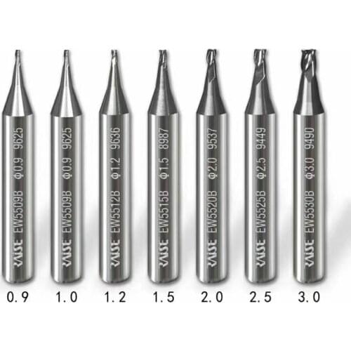 0.9/1.0/1.2/1.5/2.0/2.5/3.0 mm Original Raise Tungsten Carbide Steel End Milling Cutters For WENXING,DEFU Vertical Key Machines