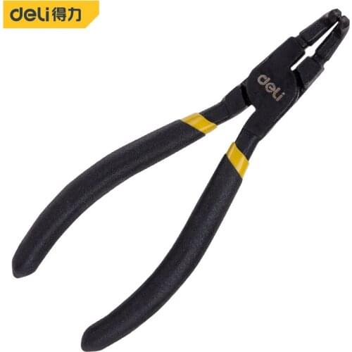 Deli Portable Multifunctional Internal Retaining Clip Circlip Pliers Crimp Tool Snap Ring Bent Practical Home Crimp Spring Tools