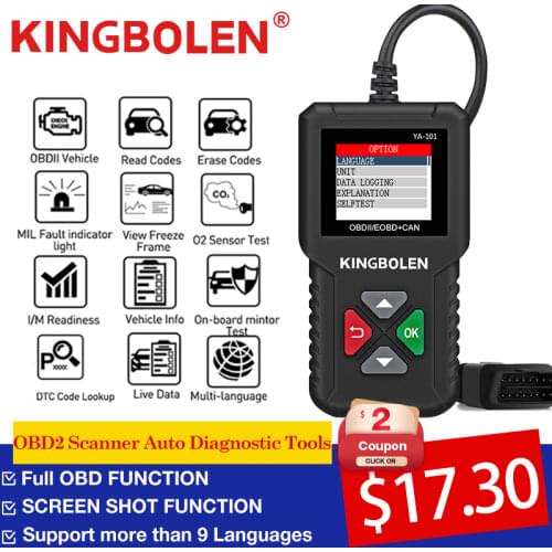 YAWOA YA101 OBD2 Code Reader OBD2 EOBD Car Auto Diagnostic Tool Multi-Language Free Update Better than ELM327 Diagnosis Tool