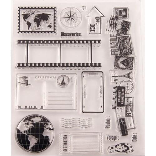 Transp arent Stamps New Travel sign 2020 Rubber Silicone Seal for DIY Scrapbooking Card Making Album Decoroation Crafts