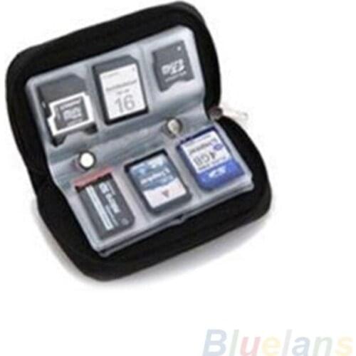 22 Slots CF SD XD MS Card Carrying Storage Pouch Box Case Holder Wallet Bag New