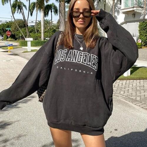 Fashion Womens Men Sweatshirts Women Round Collar Letter Print Loose Pullovers Top Vintage Casual Loose Sweatshirts Moletom