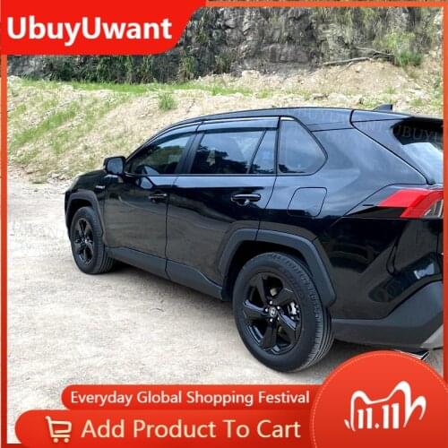 UBUYUWANT Fit For New Toyota RAV4 RAV 4 Window Visor Vent Shades Sun Rain Deflector Guard Auto Accessories 4Pcs/Set 2019 - 2021