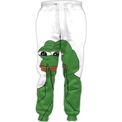 Funny Cartoon Animal Joggers Anthropomorphic Frog Prince Character Hip Hop 3d Printed Sweatpants Men/Women Trousers Pants