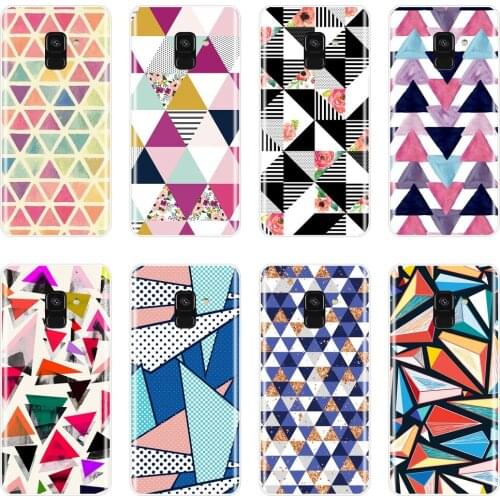 Back Cover For Samsung Galaxy A6 A8 Plus 2018 Geometric Silicone Soft Case For Samsung A3 A5 2016 2017 A6 A7 A8 2018 Phone Case