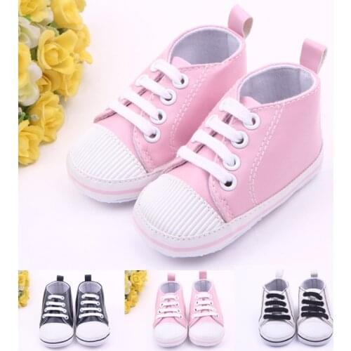 2021 First Walkers Baby Shoes Toddler Shoes Boys Girls Cute Non-slip Soft Bottom Shoes Spring & Autumn New PU Leather Kids Shoes