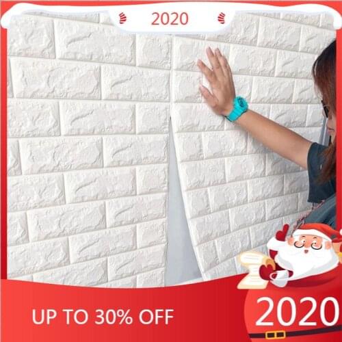 3D Brick Wallpaper PE Foam Wallpaper Self-Adhesive Panels Room Decal Stone Decoration Embossed 70x77cm