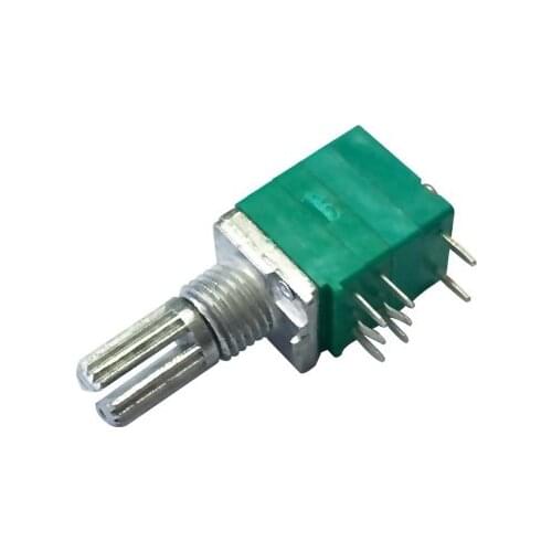 5pcs RK097GS 8PIN 10K 50K 100K B10K B50K B100K RK097G with a switch audio shaft 15mm amplifier sealing potentiometer