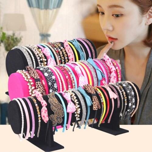 Velvet Hairclip Headband Hair Hoop Headdress Organizer Jewelry Display Holder