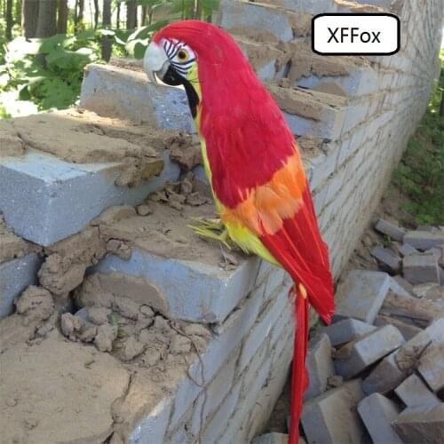 Big real life red&yellow parrot model foam&feather cute simulation parrot bird gift about 45cm xf0197