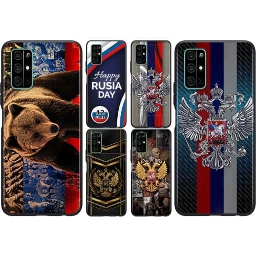 Russian Flag Totem For Huawei Honor 50 SE V30 View 20 V20 30i 30S 30 20S 20E 20i 20 Lite Pro Plus Soft Phone Case