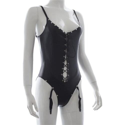 Black Nightclub Performance Clothing Lace-up Erotic Stage Clothes For Women Toys Erotic Sex Products