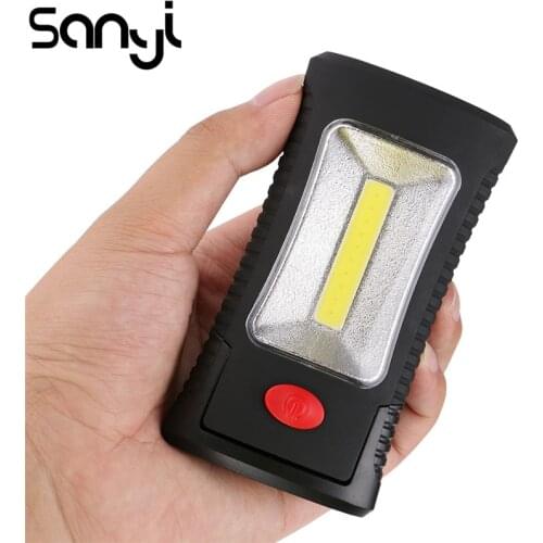 2 Mode COB LED Magnetic Working Folding Hook Pocket Torch Handy Lamp Camping Tent Light Emergency Inspection Lanterna