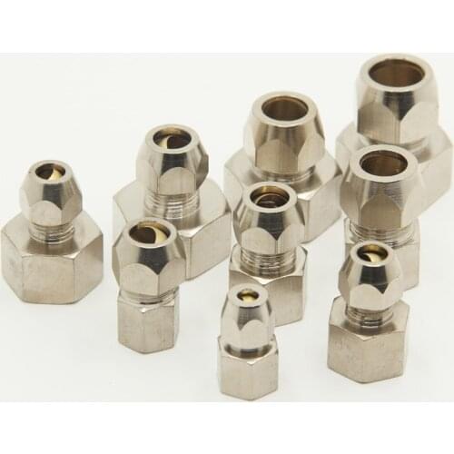 Ring Lock Oil Tube Compression Ferrule Tube Compression Fitting Connector Tube 4-12mm Female Thread 1/8" 1/4" 3/8" 1/2" BSP
