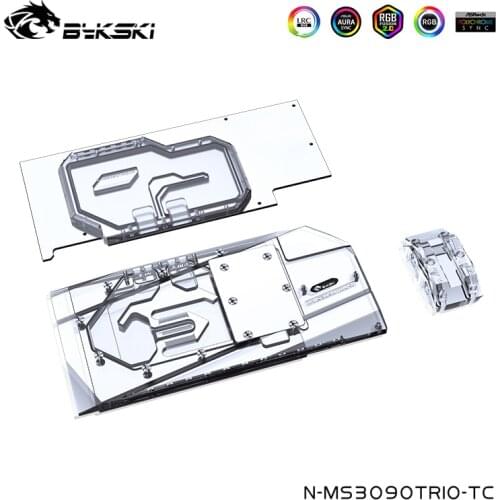 Bykski Copper Back Water Block For MSI Geforce RTX 3090/3080 GAMING/SUPRIM X TRIO 24G/10G OC Graphics Card,N-MS3090TRIO-TC