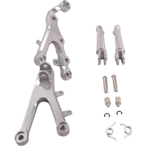Motorcycel Front Rider Foot Pegs Footrest Brackets for Yamaha YZF R6 2006 2007 2008 2009 2010 2011 Aluminum Alloy