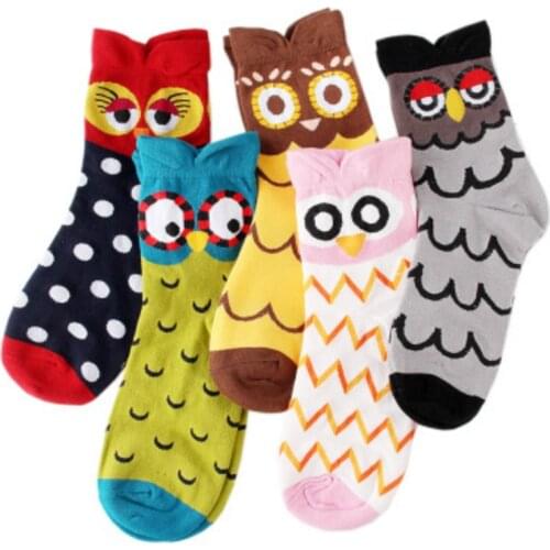 New arrival women lovely cartoon sock autumn-winter fashion animal sock lady and womens funny cool cotton socks girl Breathable