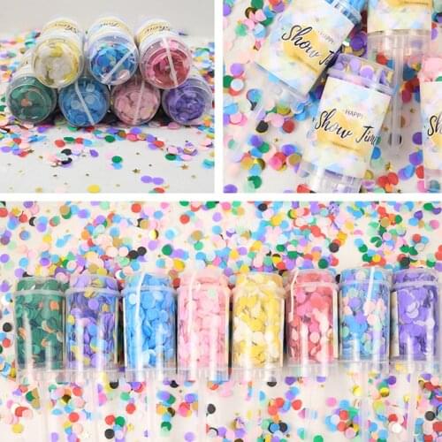 Hot New Wedding Birthday Party Mini Spray Confetti Tube Push Cannons Baby Shower Valentines Day Festival Celebration Supplies