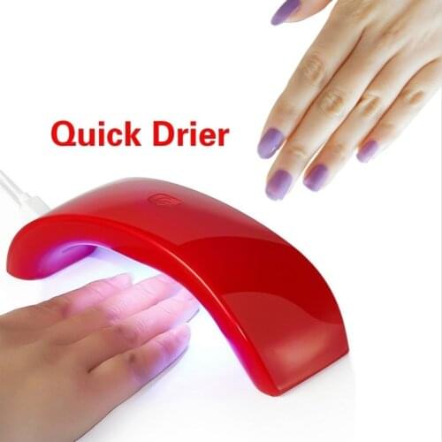 New Style 12W Quick-Dry LED UV Nail Dryer,Portable Mini Rainbow Shaped USB LED Lamp Nail Dryer Curing For UV Gel