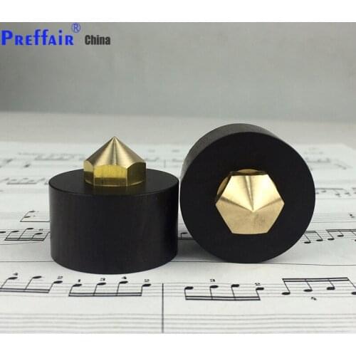 Preffair ebony wood Audio Isolation Shock Spikes Adjustable height HiFi Stand Feet amplifier Speaker Shockproof Spikes Dia.43mm