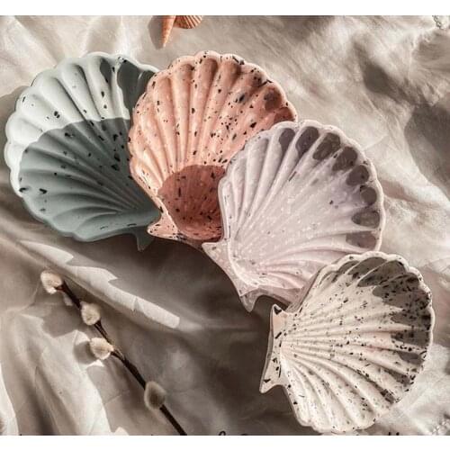 Concrete Silicone Mold Shell Shape Creative Design Jewelry Storage Schulp Glue Tray Mold Clay Mould