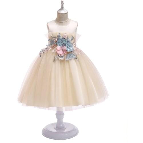 3-8 Years Girl Princess Gown Dress For Graduation Performance Children Elegant Dresses Child Customes Clothes Girl Clothing