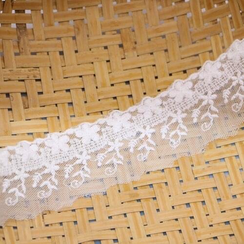 6.5CM 2YARD Lace ribbon for curtain table clothing lady hat decoration braid embroidery lace fabric trim diy sewing accessories