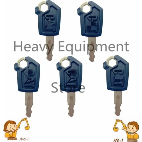 5PCS Metal & Plastic Heavy Equipment Ignition Loader Dozer Key For Caterpillar 5P8500 CAT Black & Gold Whosesale