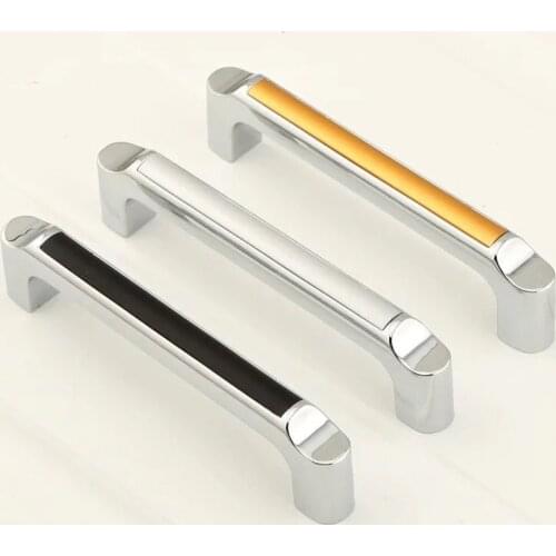 96mm silver white kitchen cabinet handle pull chrome dresser cupboard pull black wardrobe drawer furniture knob pull handle 3.8"