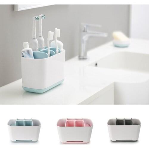 2 Size Toothbrush Holder Case Shaving Makeup Brush Electric Toothbrush Toothpaste Holder Organizer Stand Bathroom Accessories