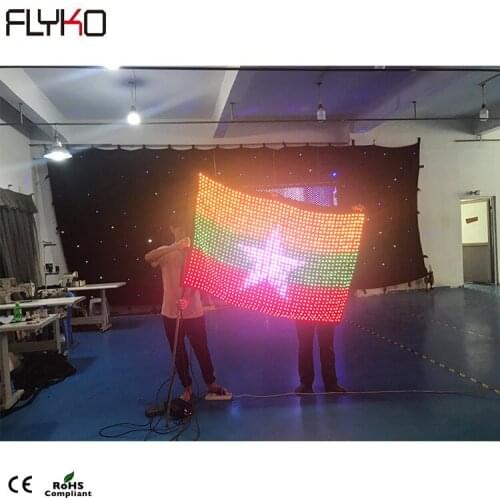 Flyk Factory direct price LED Vision flag LED Vision Curtain LED Video curtain