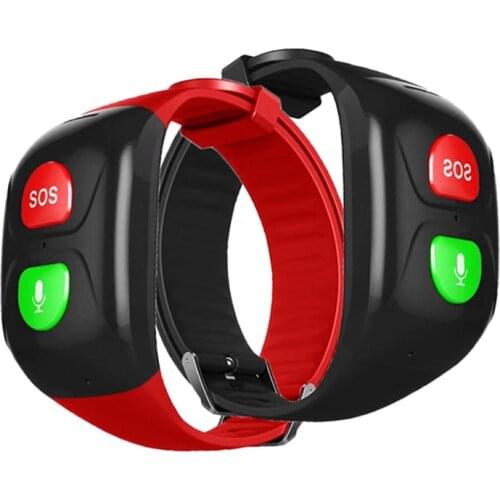 Gps bracelet gps watch tracker sos dialer parental gift altheimer care big sos button heart rate blood pressure elderly care